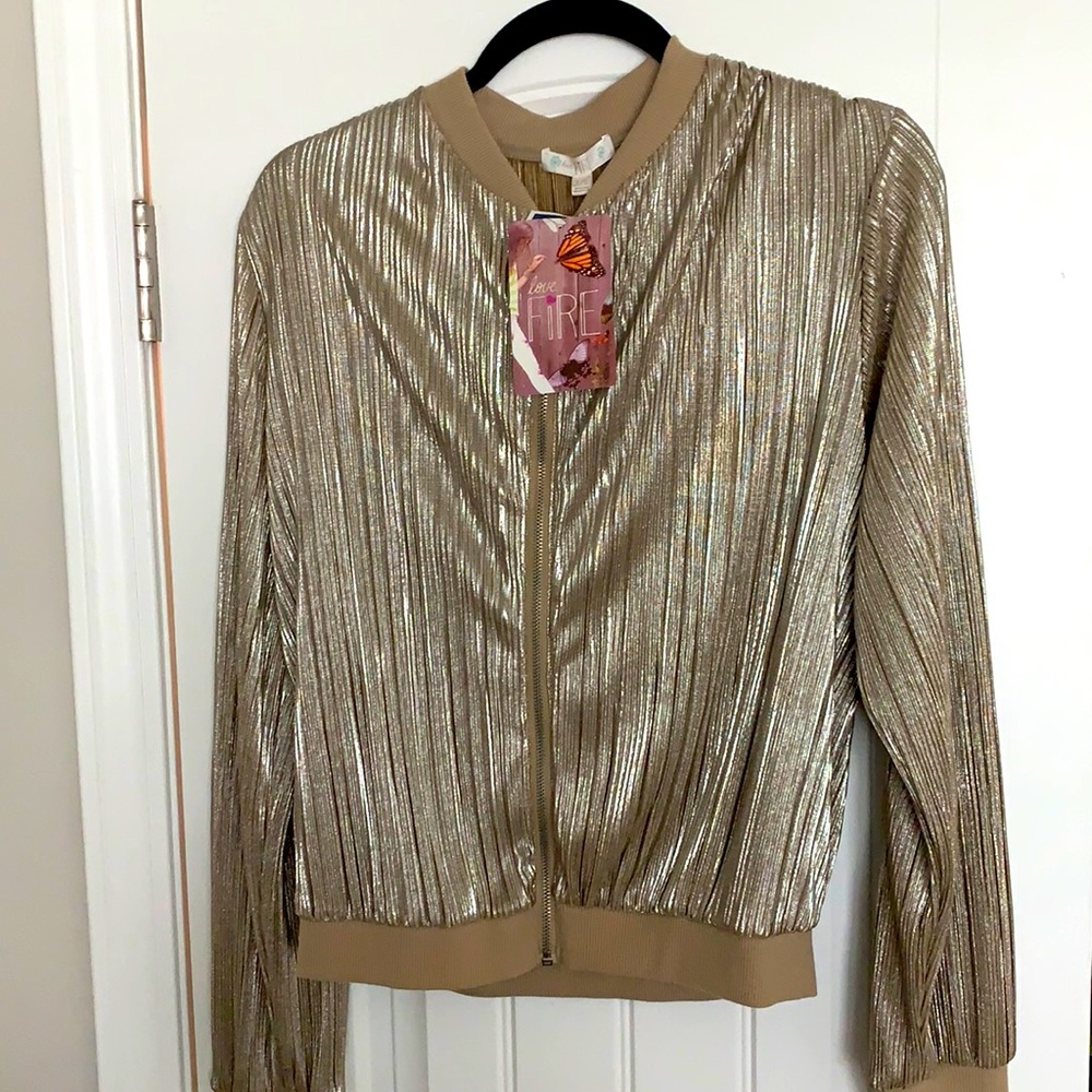 Shimmery zip up